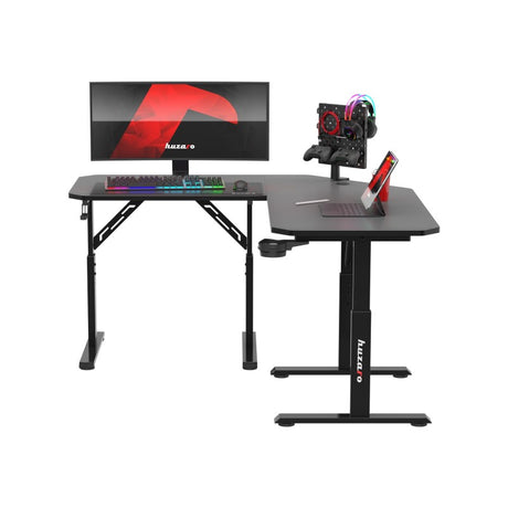 Huzaro Hero 7.3 Black 140 cm adjustable corner gaming desk - image 20