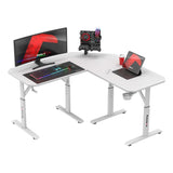 Huzaro Hero 7.3 White 140 cm adjustable corner gaming desk - image 1