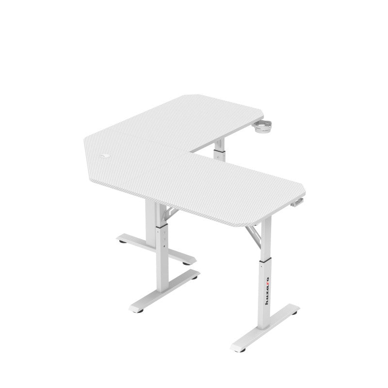 Huzaro Hero 7.3 White 140 cm adjustable corner gaming desk - image 5