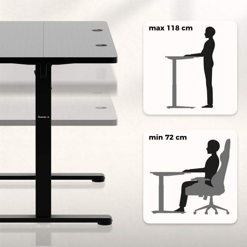 Huzaro Hero 8.1 Black electric gaming desk - image 2
