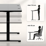 Huzaro Hero 8.1 Black electric gaming desk - image 2