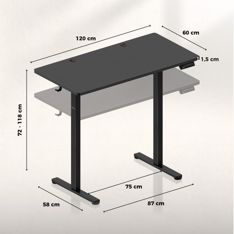 Huzaro Hero 8.1 Black electric gaming desk - image 12