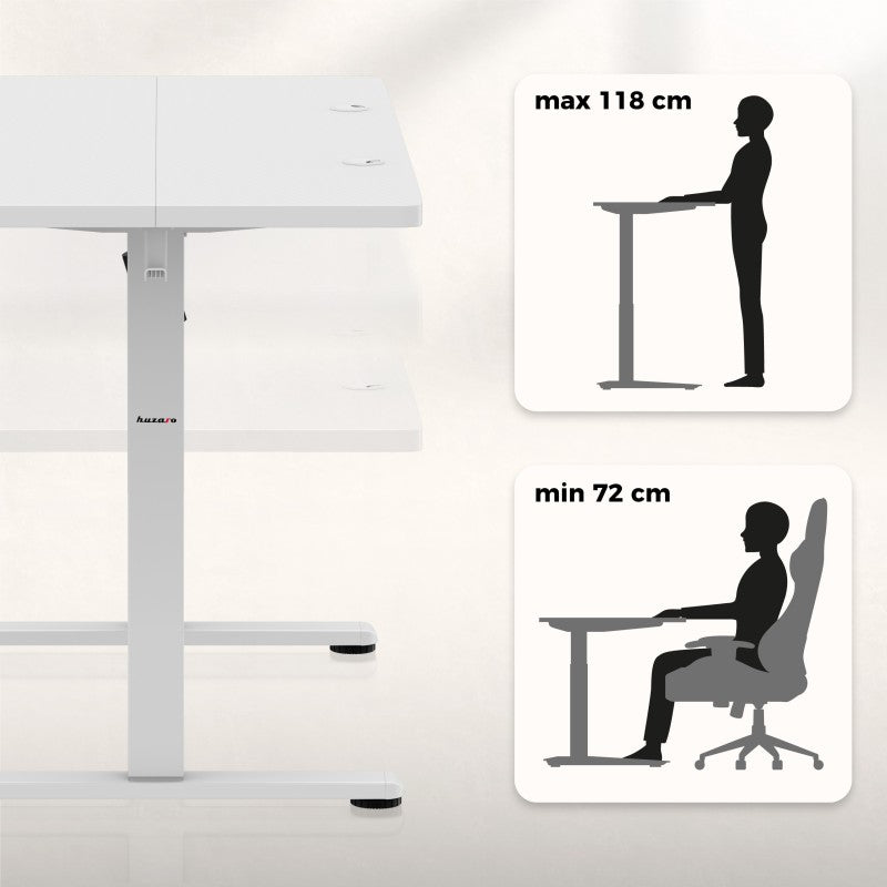 Huzaro Hero 8.1 White electric gaming desk - image 2
