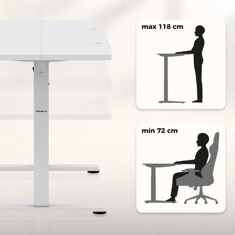 Huzaro Hero 8.1 White electric gaming desk - image 2