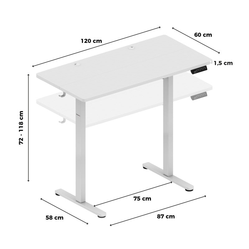 Huzaro Hero 8.1 White electric gaming desk - image 10