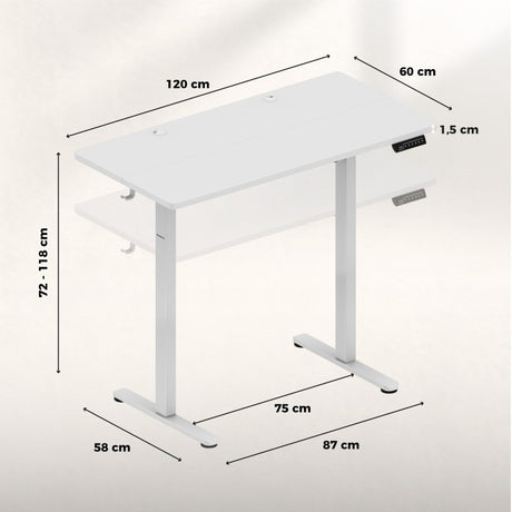 Huzaro Hero 8.1 White electric gaming desk - image 11