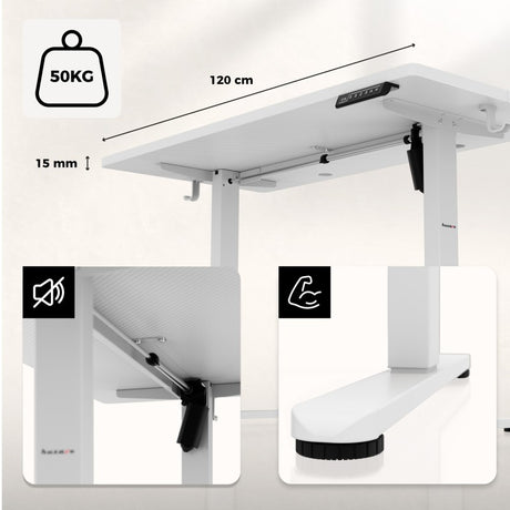 Huzaro Hero 8.1 White electric gaming desk - image 13