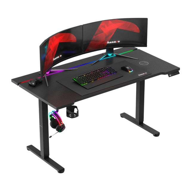 Huzaro Hero 8.7 RGB Black 140 cm electric gaming desk - image 1