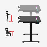 Huzaro Hero 8.7 RGB Black 140 cm electric gaming desk - image 4