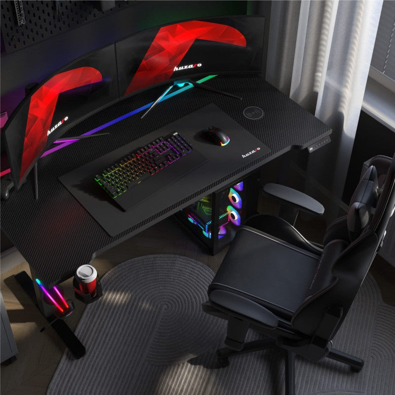 Huzaro Hero 8.7 RGB Black 140 cm electric gaming desk - image 22