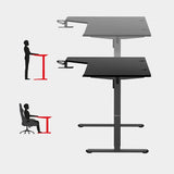 Huzaro Hero 9.1 Black 145 cm gaming desk - image 4