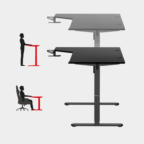 Huzaro Hero 9.1 Black 145 cm gaming desk - image 4