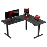 Huzaro Hero 9.5 Black 160 cm electric corner gaming desk - image 1