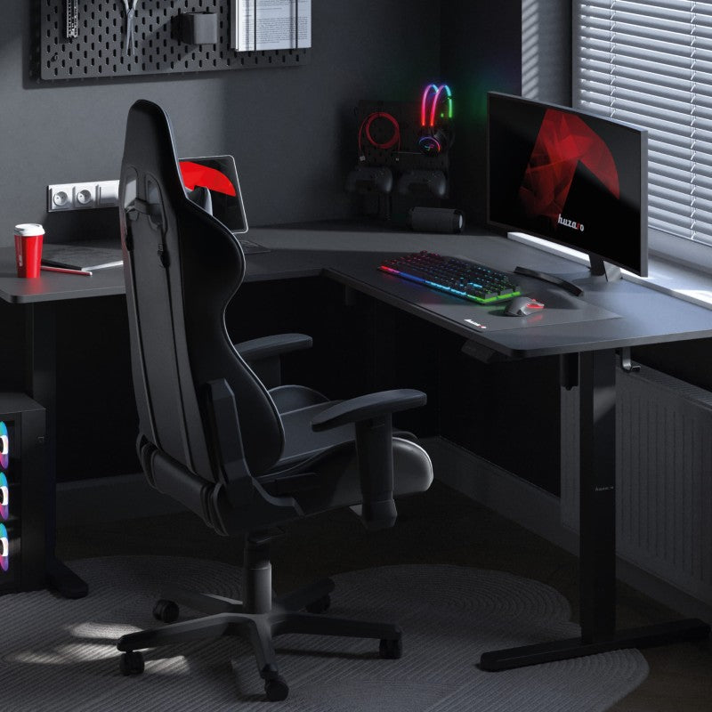 Huzaro Hero 9.5 Black 160 cm electric corner gaming desk - image 3