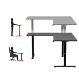 Huzaro Hero 9.5 Black 160 cm electric corner gaming desk - image 4
