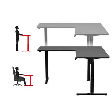 Huzaro Hero 9.5 Black 160 cm electric corner gaming desk - image 4