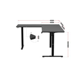 Huzaro Hero 9.5 Black 160 cm electric corner gaming desk - image 41