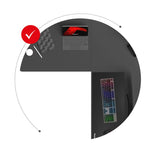 Huzaro Hero 9.5 Black 160 cm electric corner gaming desk - image 43