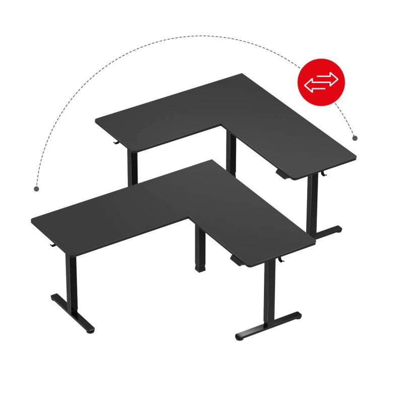 Huzaro Hero 9.5 Black 160 cm electric corner gaming desk - image 45