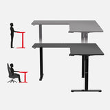 Huzaro Hero 9.5 Black 160 cm electric corner gaming desk - image 52
