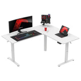 Huzaro Hero 9.5 White 160 cm electric corner gaming desk - image 1