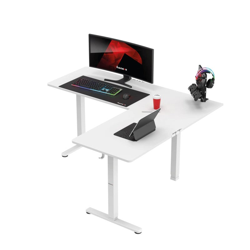 Huzaro Hero 9.5 White 160 cm electric corner gaming desk - image 10