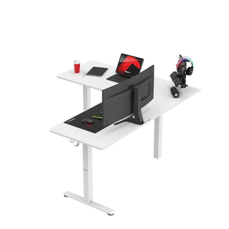 Huzaro Hero 9.5 White 160 cm electric corner gaming desk - image 11