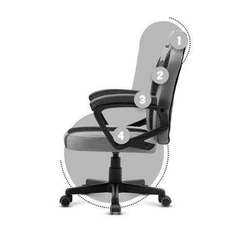 Huzaro Ranger 1.0 Grey Mesh gaming chair for kids - image 13