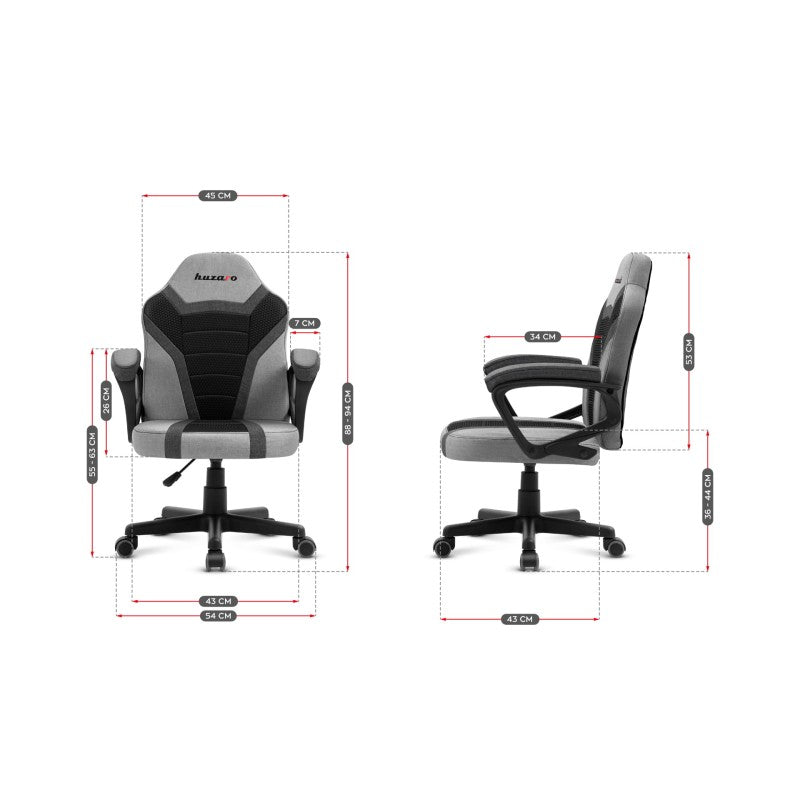 Huzaro Ranger 1.0 Grey Mesh gaming chair for kids - image 20