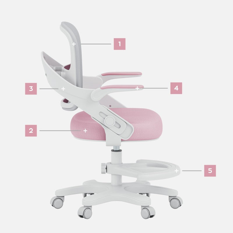 Mark Adler Children's desk chair Junior 4.3 Pink-grey - image 16