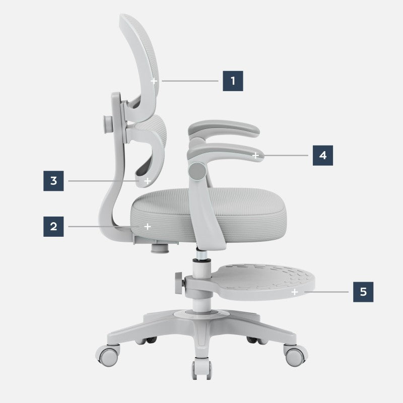 Mark Adler Children's ergonomic chair Junior 4.4 Grey - image 12