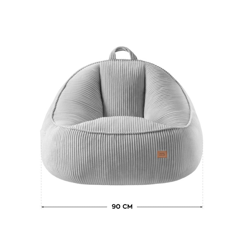 Mark Adler Corduroy backrest pouffe chair Comfy 4.0 Grey - image 2