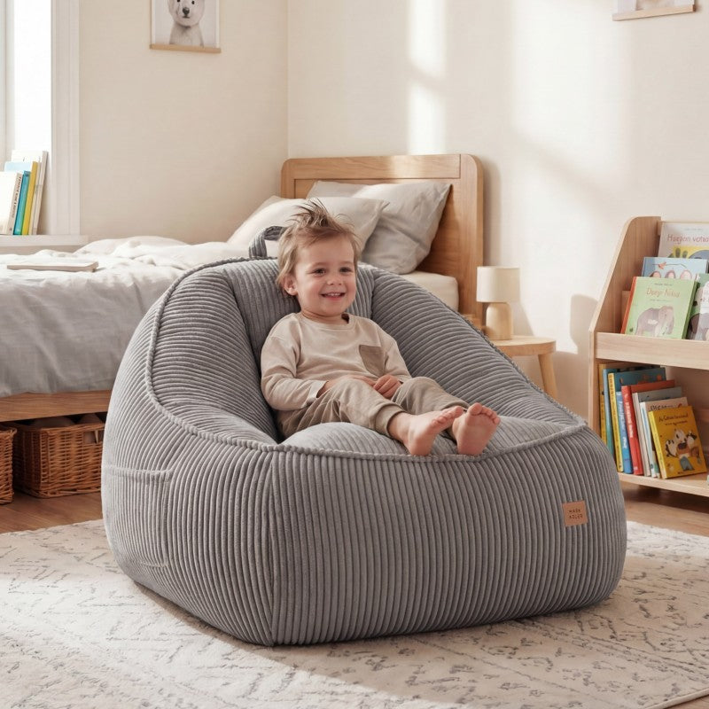 Mark Adler Corduroy backrest pouffe chair Comfy 4.0 Grey - image 7