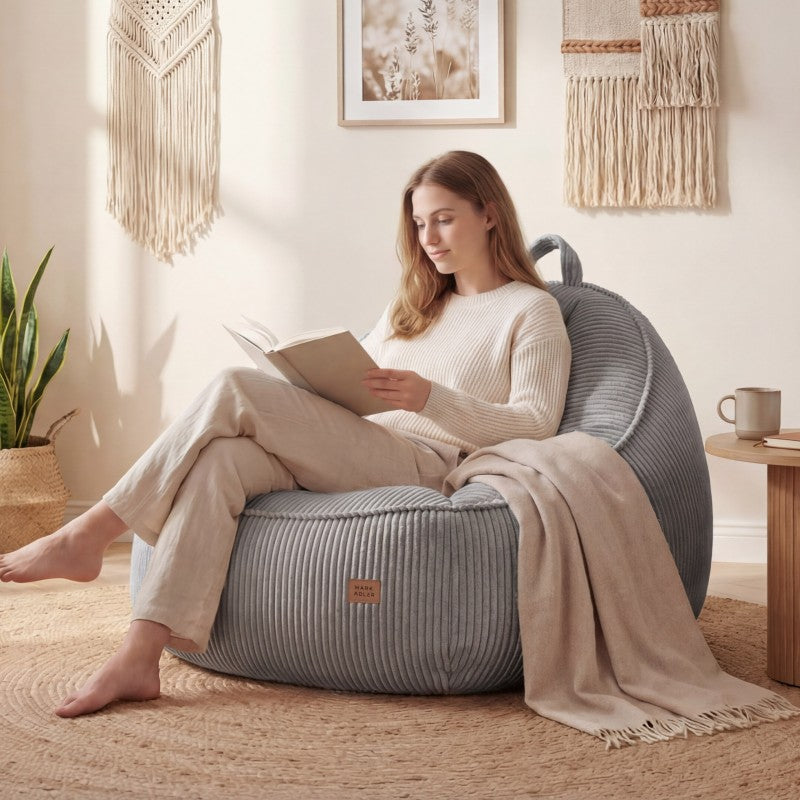 Mark Adler Corduroy backrest pouffe chair Comfy 4.0 Grey - image 8