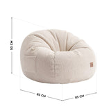 Mark Adler Corduroy pouffe armchair with footrest Comfy 3.0 Beige - image 5