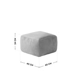 Mark Adler Corduroy pouffe armchair with footrest Comfy 3.0 Grey - image 7