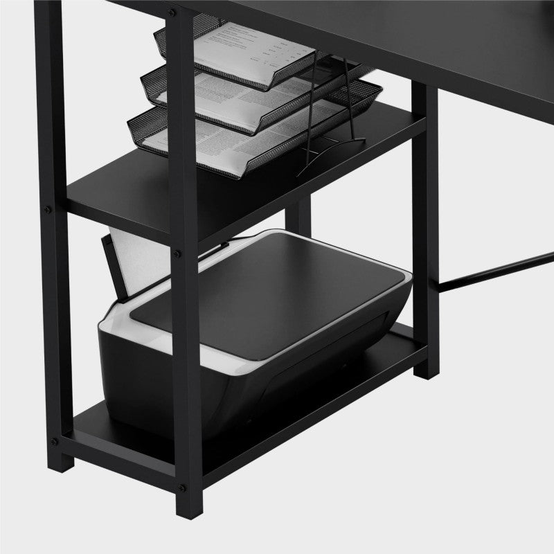 Mark Adler Corner desk with shelves Leader 5.9 Black 145 cm - image 4