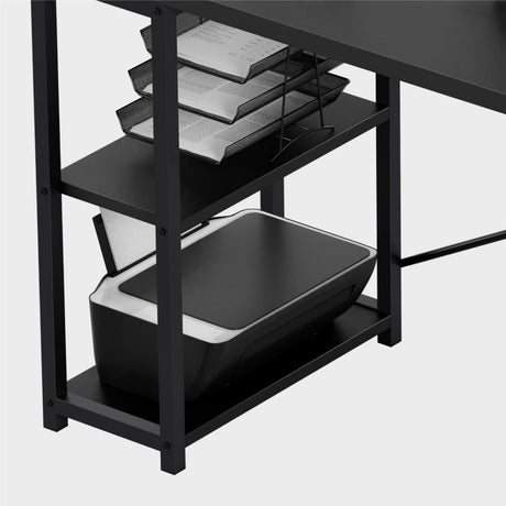 Mark Adler Corner desk with shelves Leader 5.9 Black 145 cm - image 4