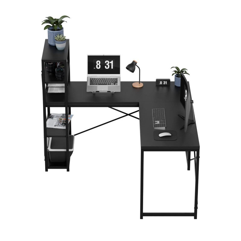 Mark Adler Corner desk with shelves Leader 5.9 Black 145 cm - image 5