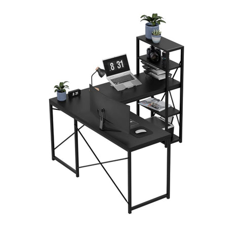 Mark Adler Corner desk with shelves Leader 5.9 Black 145 cm - image 8