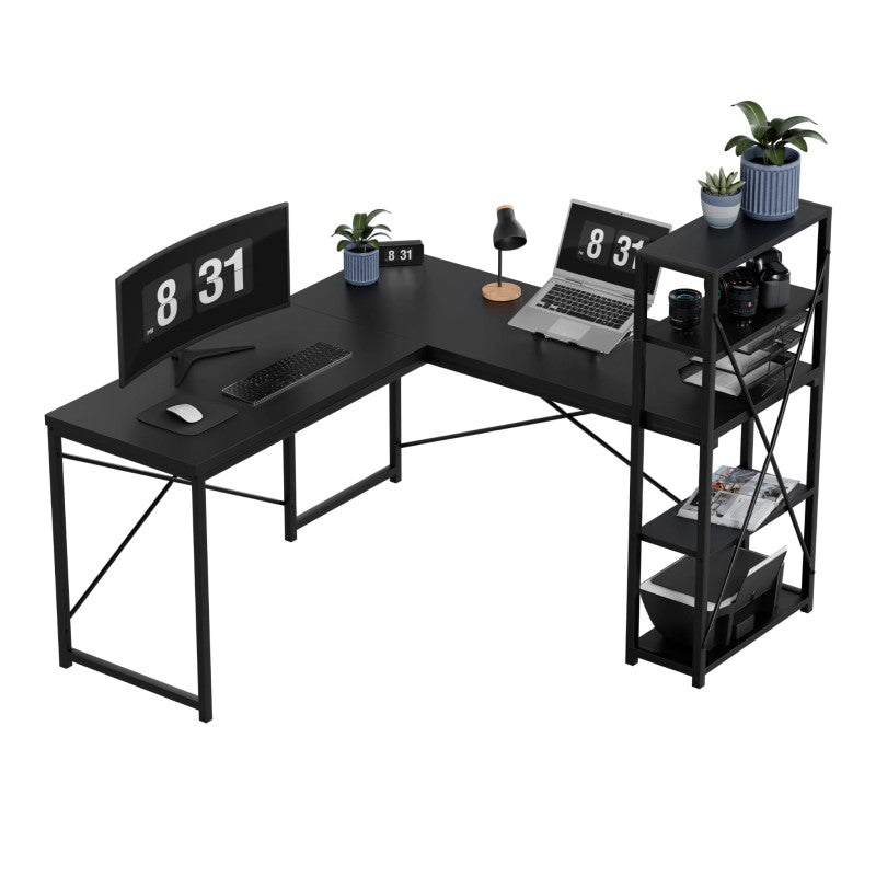 Mark Adler Corner desk with shelves Leader 5.9 Black 145 cm - image 9