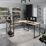 Mark Adler Corner desk with shelves Leader 5.9 Oak 145 cm - image 3