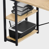Mark Adler Corner desk with shelves Leader 5.9 Oak 145 cm - image 4