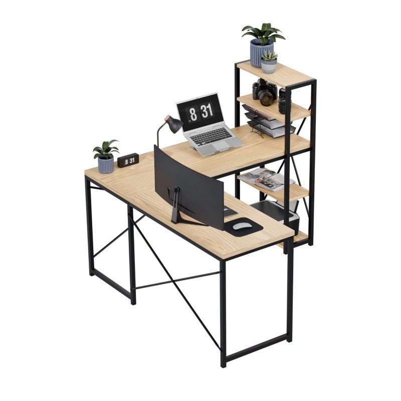 Mark Adler Corner desk with shelves Leader 5.9 Oak 145 cm - image 14