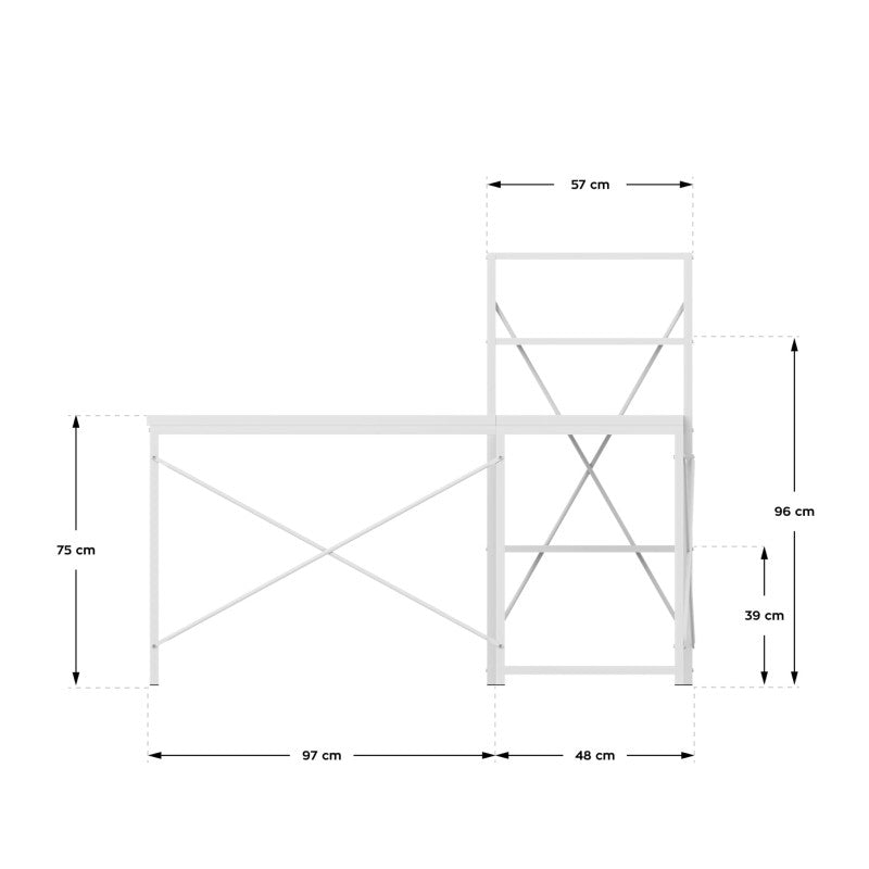 Mark Adler Corner desk with shelves Leader 5.9 White 145 cm - image 18