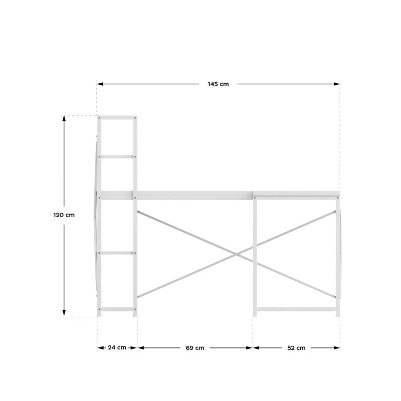 Mark Adler Corner desk with shelves Leader 5.9 White 145 cm - image 19