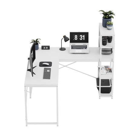 Mark Adler Corner desk with shelves Leader 5.9 White 145 cm - image 23