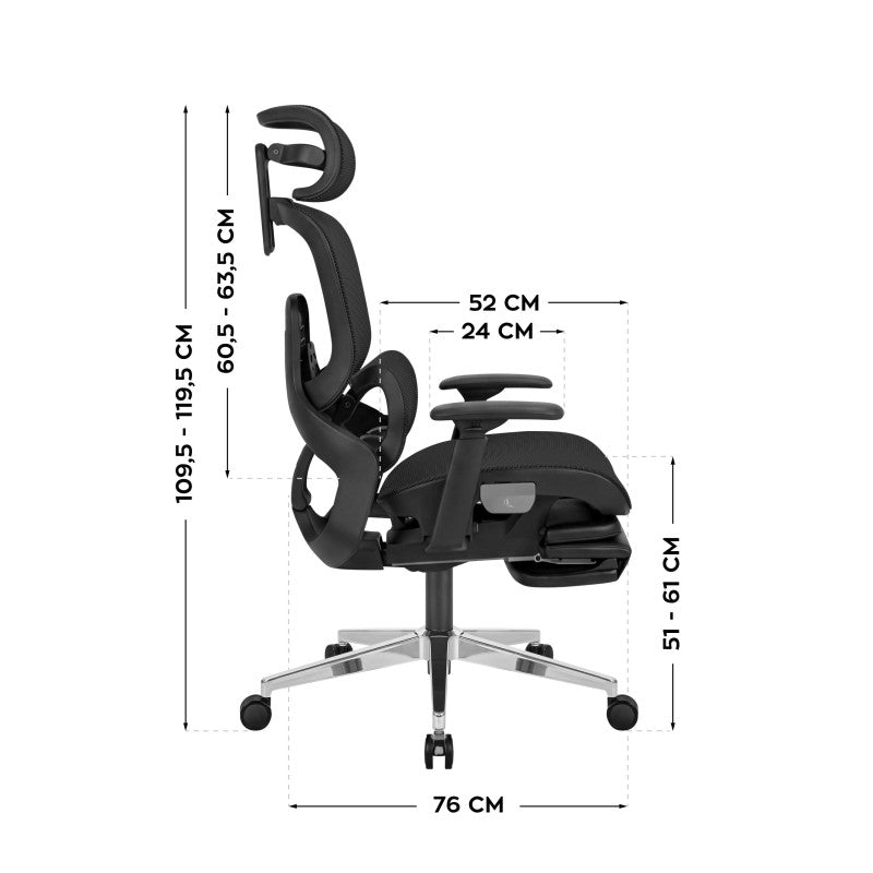 Mark Adler Ergonomic chair with footrest Expert 9.3 Black - image 10