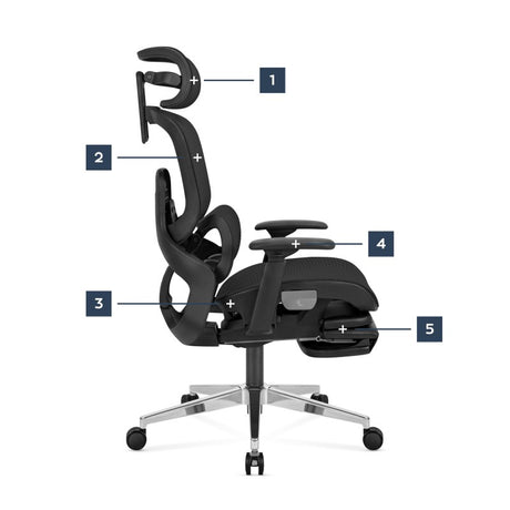 Mark Adler Ergonomic chair with footrest Expert 9.3 Black - image 19