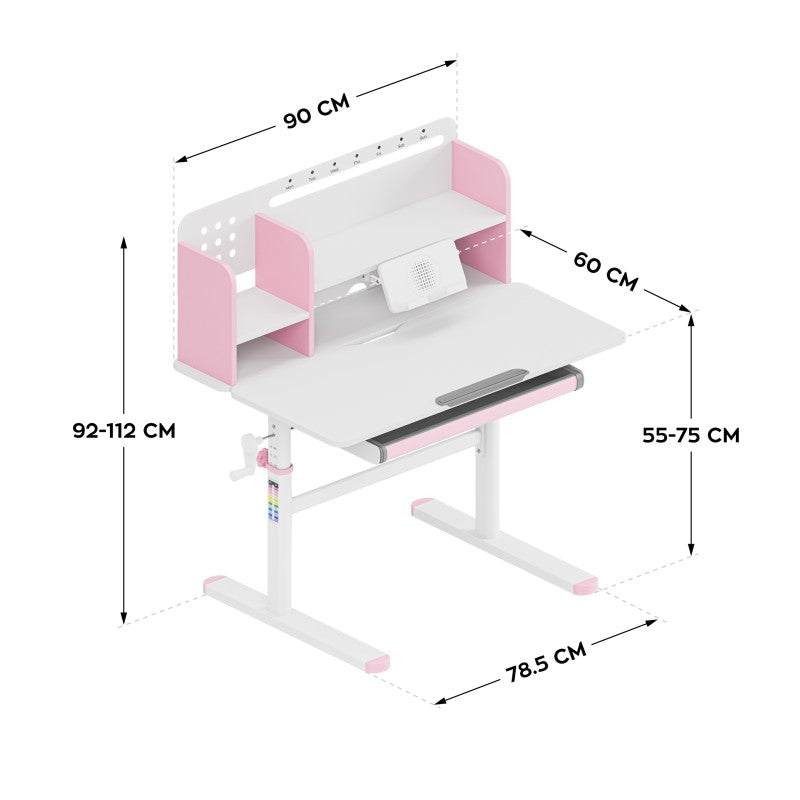 Mark Adler Ergonomic desk for child Study 5.0 Pink 90 cm - image 7